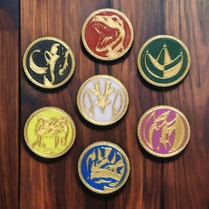 Verbeter je cosplayspel met 3D-geprinte Mighty Morphin Power Ranger Prop Coins - Het ultieme Power Ranger-verzamelobject voor kinderen uit de jaren 90!