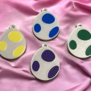 3D Printed Mario Game Yoshi Egg Keychain