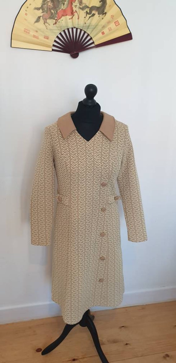 Mod Dress Micro Mini 1960s dress Tailored Yellow a