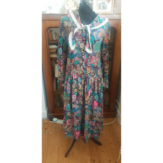80s Paisley midi dress
