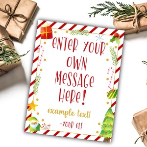 Mensaje de elfo editable Nota de elfo DIY Elfo navideño Nota personalizable Actividades de elfos navideños Ideas de elfos navideños Mensaje personalizado Elfo navideño