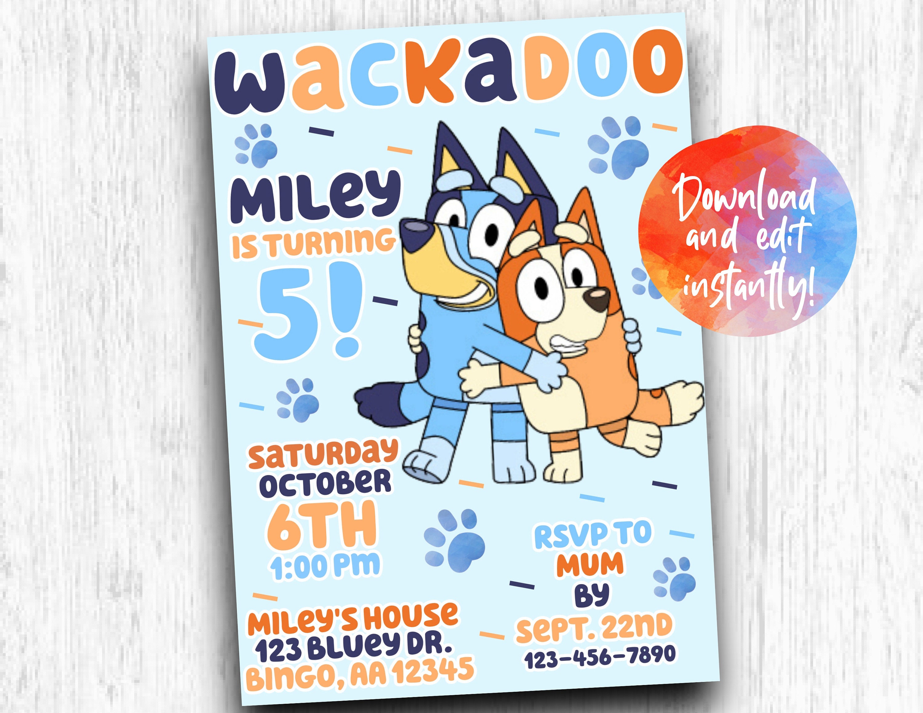 Bluey Printable - Etsy