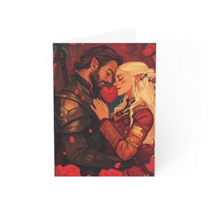 Cartão temático de Dia dos Namorados ou Aniversário de D&D, Cartão de Dungeon and Dragons, Cartões de felicitações, Cartão de amor para jogadores, Cartão de Dia dos Namorados geek