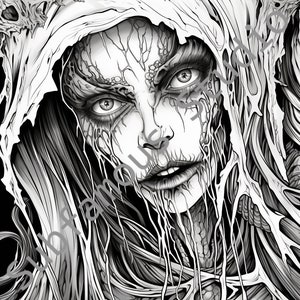 Nightmare 4 Coloring Pages - Set of 5 (Digital Download)