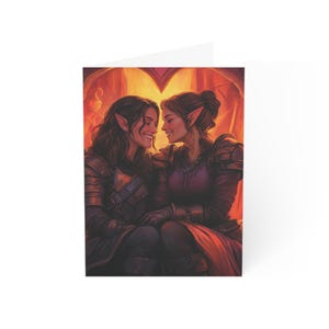 Cartão temático de Dia dos Namorados ou Aniversário de D&D, Cartão de Dungeon and Dragons, Cartões de felicitações, Cartão de amor para jogadores, Cartão de Dia dos Namorados geek