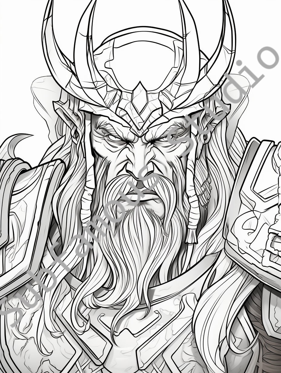 Fantasy Roleplay 11 Coloring Pages - Set of 5 (digital Download) - Etsy