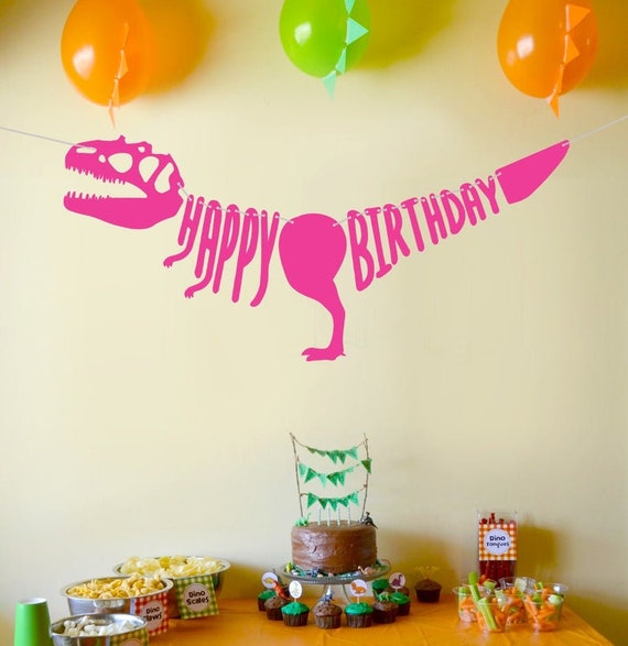 Dinosaur Banner Dino Party Jurassic Park Birthday Banner Etsy
