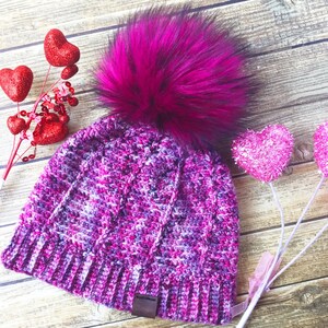 SWAK Hat Crochet Pattern - ELECTRONIC PDF- beanie, hat, slouchy, easy, beginner, dk, knit, diy, crochet, pattern, pompom