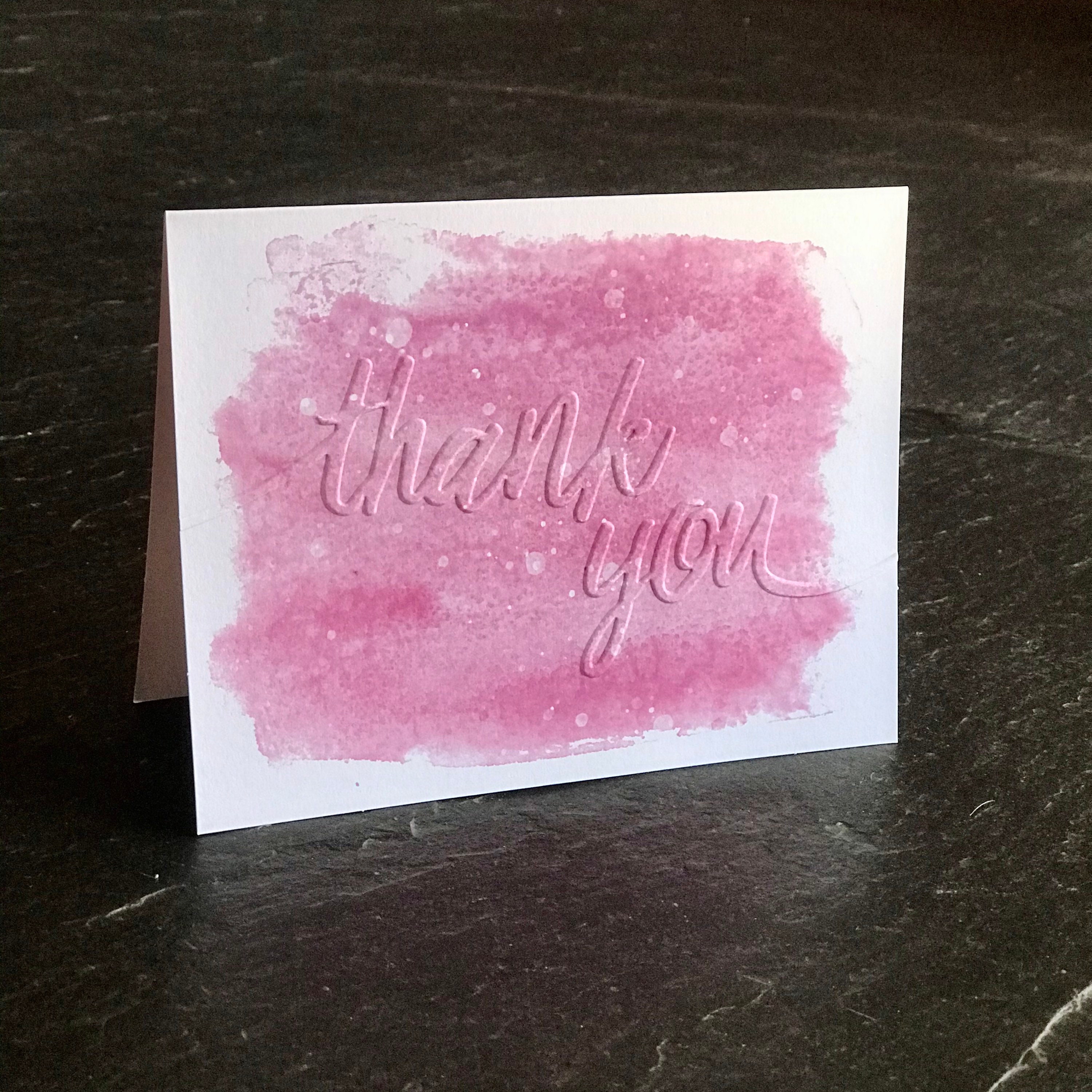 Thank You Cards Set of 5 Embossed Cards Thank You Notes Etsy