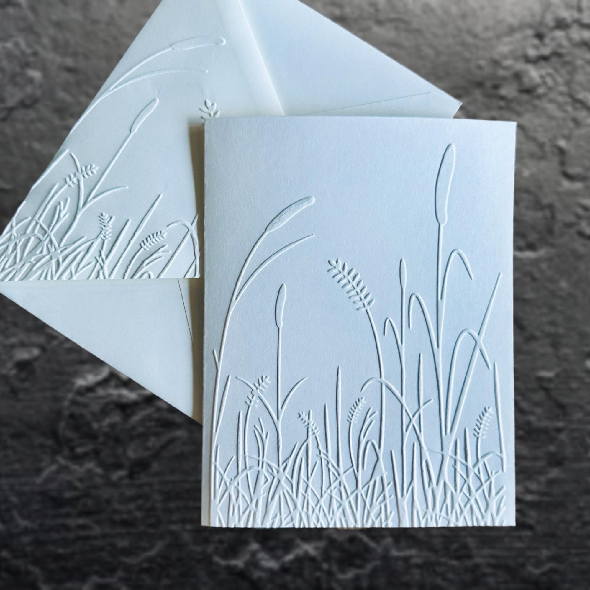 Embossed Floral Greeting Cards Set, Set of 5 or 10 Blank Botanical ...