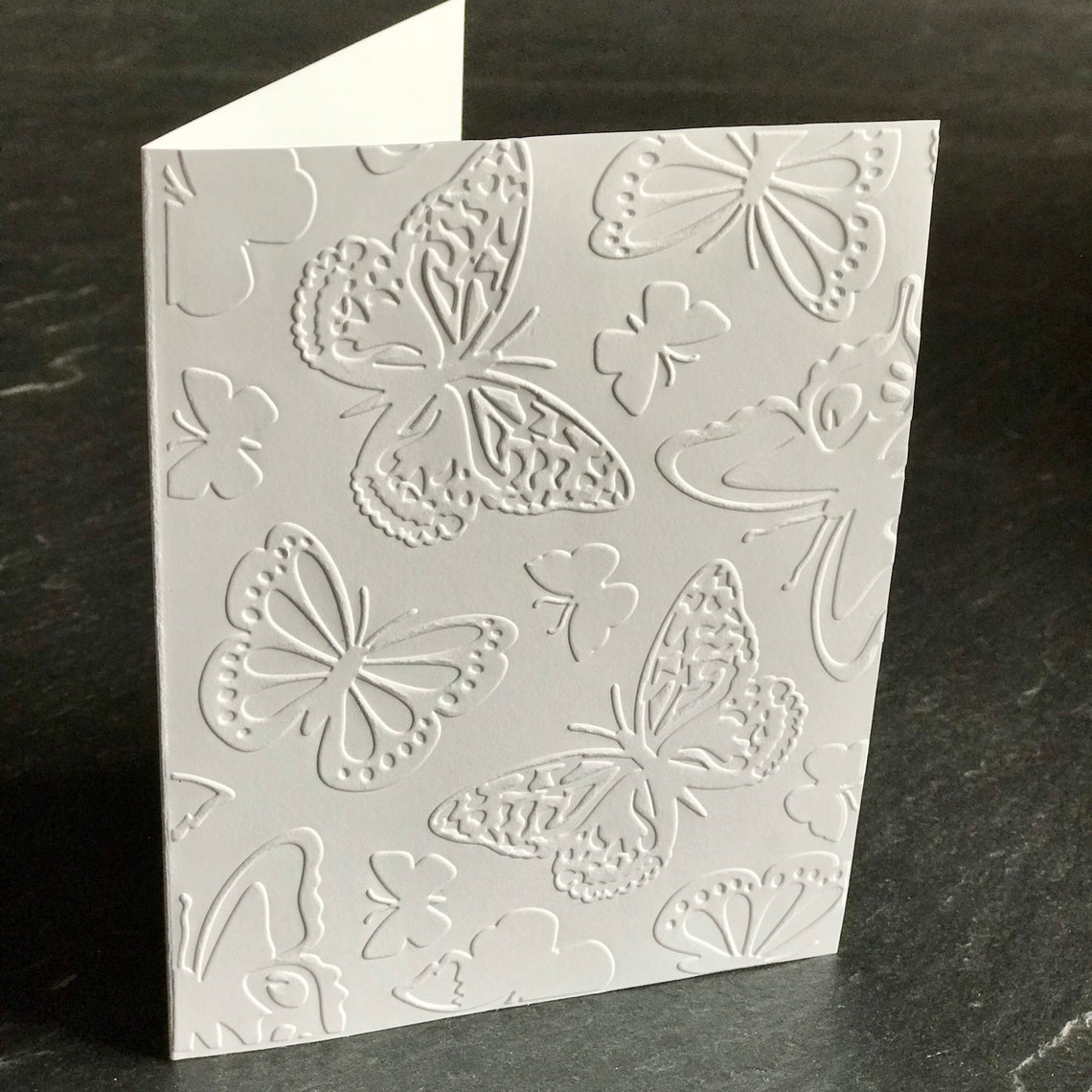 All Occasion Embossed Cards With Butterflies, Set of 5 or 10, Notecard ...
