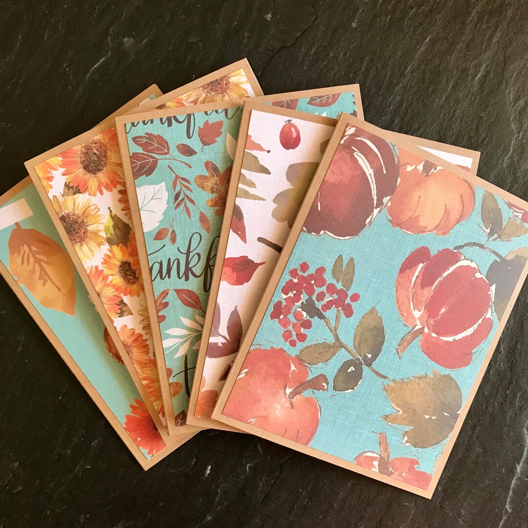 Handmade Botanical Notecards Set — Set of 5 Cards Made With Premium ...