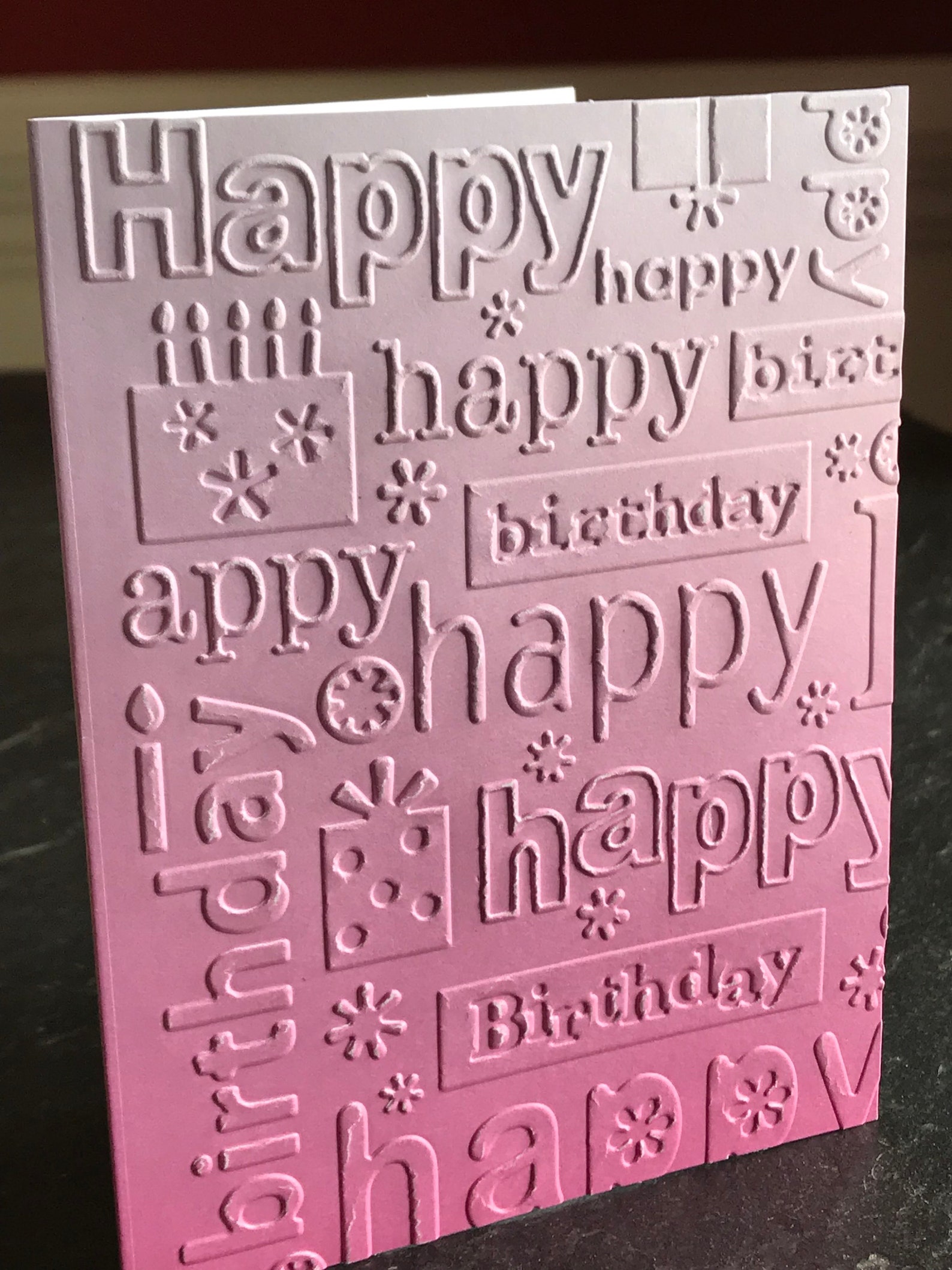 Embossed Birthday Card Set Handmade Greeting Birthday Card Etsy