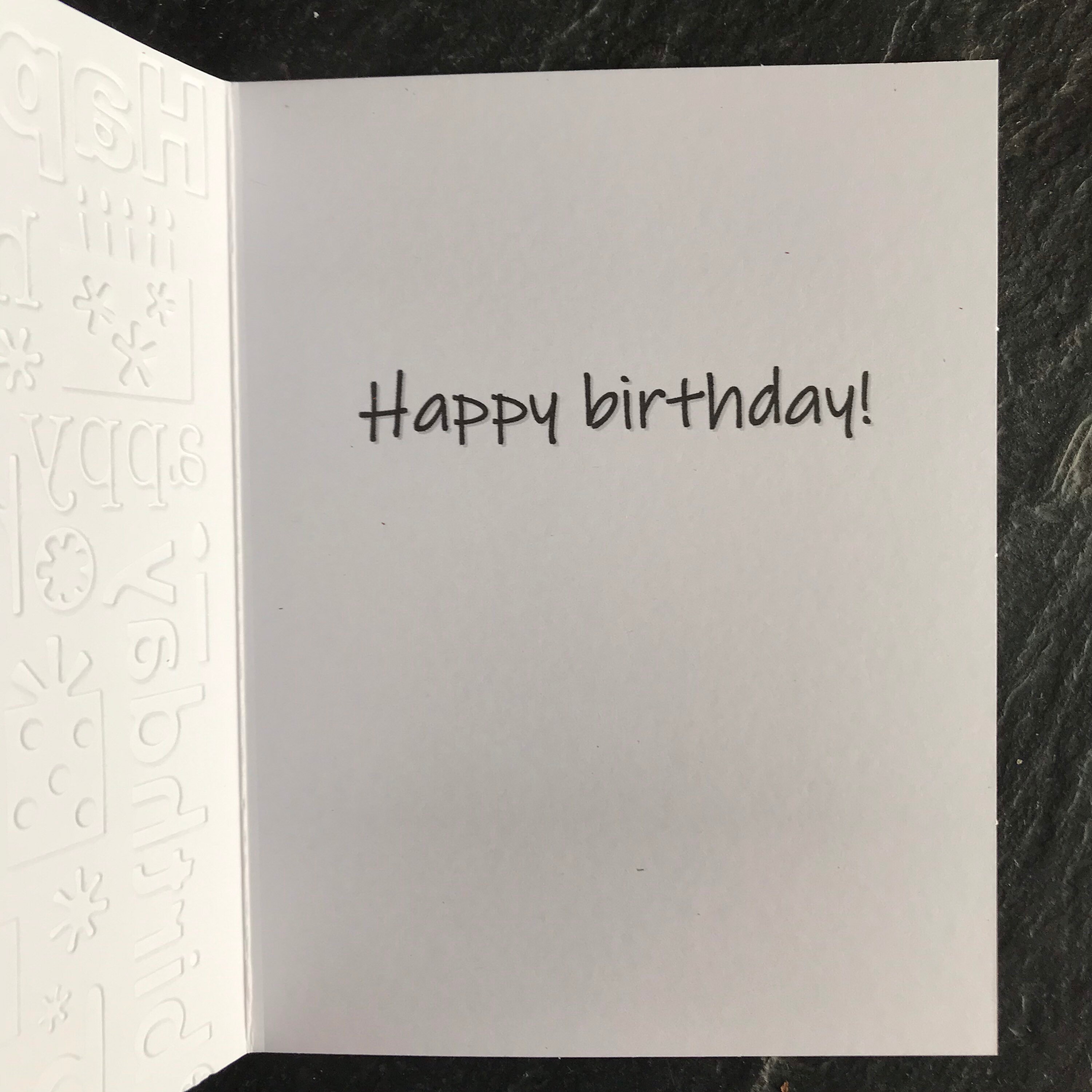 White Cotton Cards"Drums Happy Birthday" Handmade Birthday Card, SB53