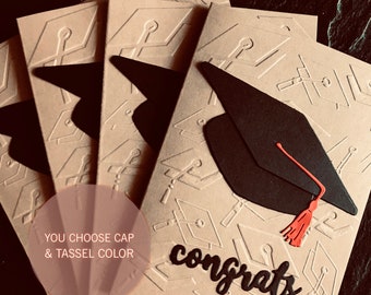 2024 Graduation card pack, Embossed cards, Handmade greeting cards, Custom card, For him, For her, College grad, High school, Personalized