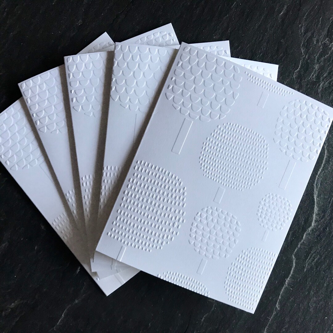Minimalist Blank Notecards With Trees, Set of 5 or 10, Nature Lover ...