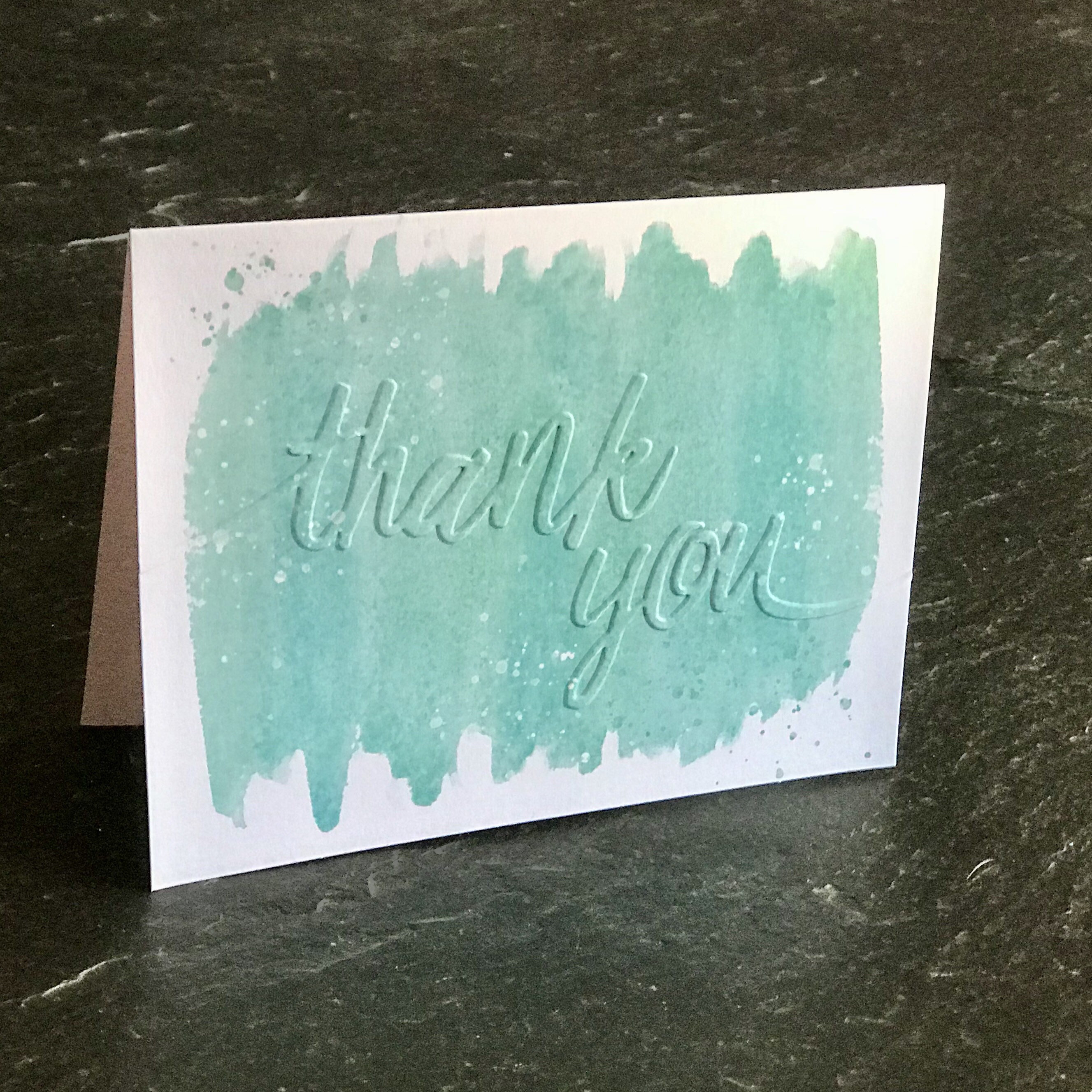 Thank You Cards Set of 5 Embossed Cards Thank You Notes | Etsy