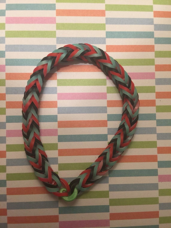 Fishtail Chevron Rainbow Loom Bracelet Etsy