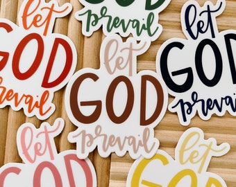 Let God Prevail sticker, religious, water bottle sticker, laptop sticker, lds, mormon