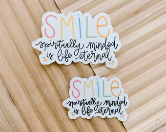 SMILE, Sticker, Religious, Laptop sticker, water bottle sticker, LDS, Mormon, Book of Mormon, scriptures, spiritual, spirituality