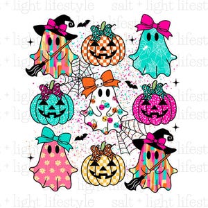 Fantasma di Halloween PNG, design di zucca spettrale (download digitale)