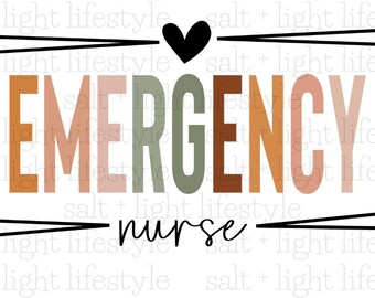 ER nurse, Emergency room, RN, LPN, Nurses png, svg, digital download