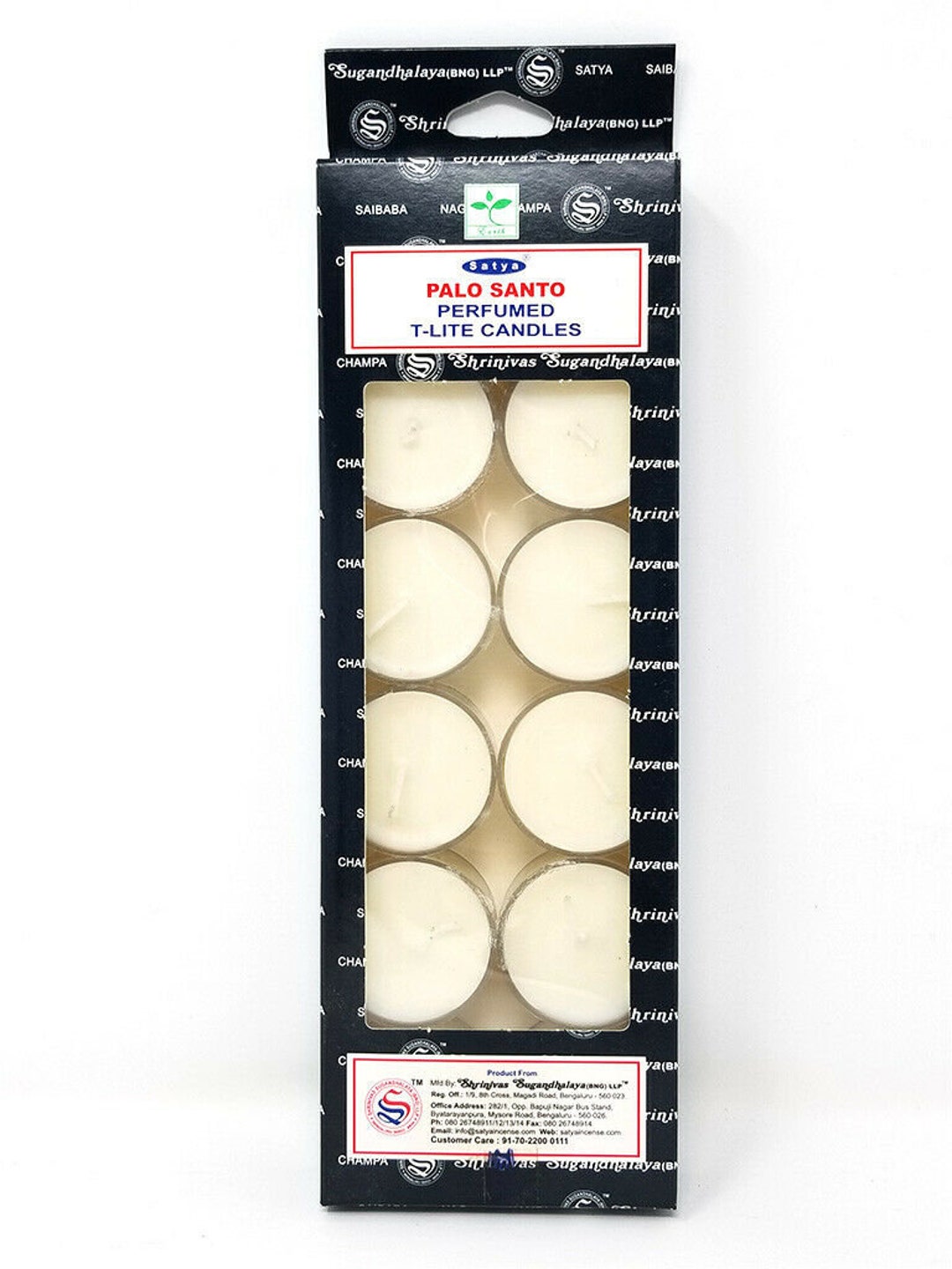 Satya PALO SANTO Scented Tlite Candles 12/box NEW Etsy