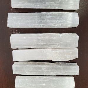 Selenite Sticks Collection 1 Lb Natural White Gypsum Crystal Blades Wands 3.5&quot;