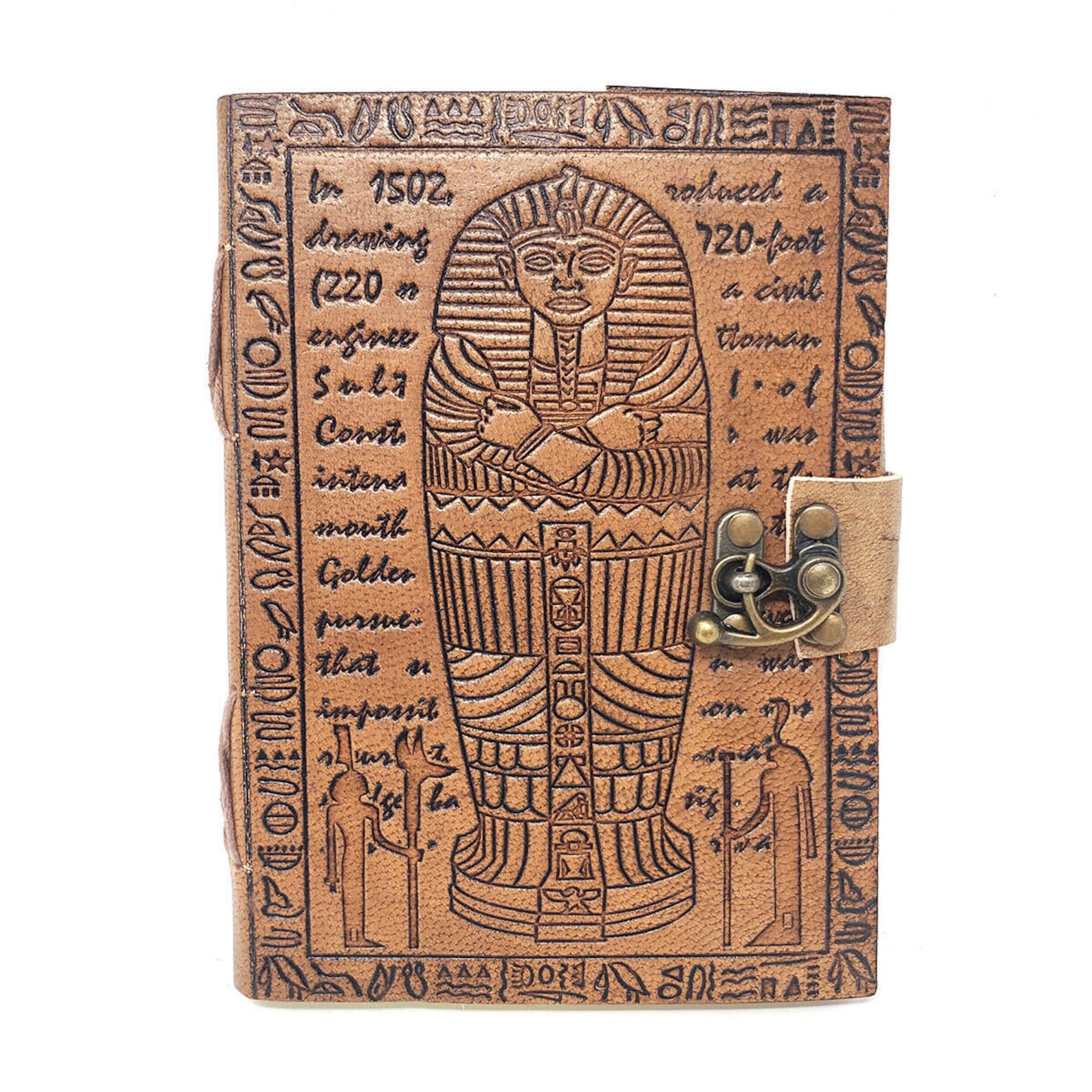 Egyptian Leather Journal 5x7 With Latch Closure Etsy