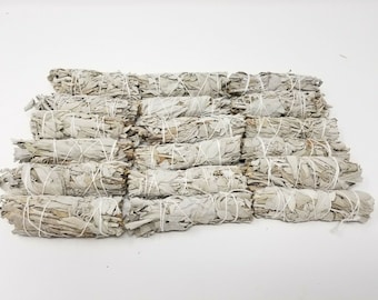 20X White Sage Smudge Sticks / Wands 4 - 5 " Negativity Removal