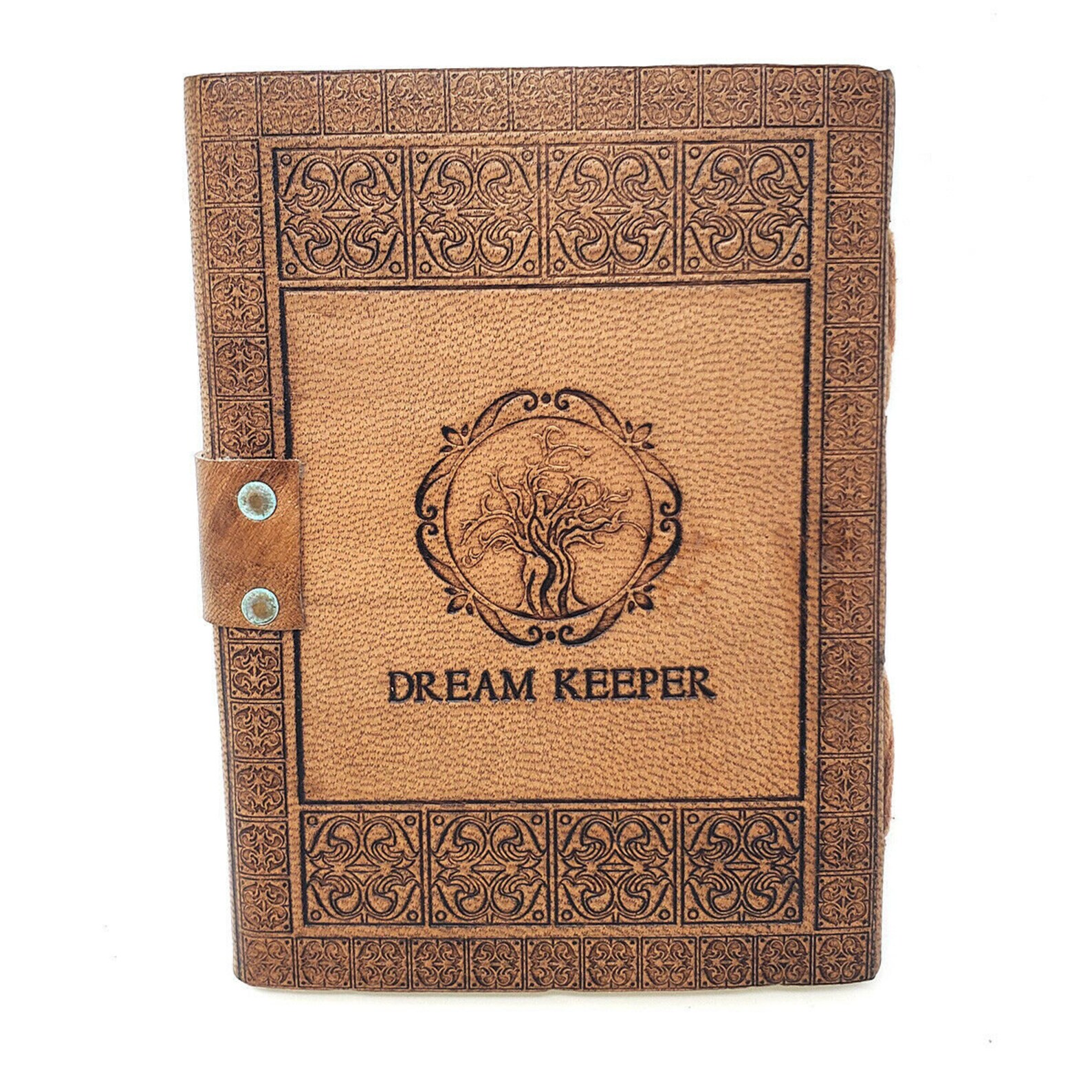 Tree of Life With Celtic Knots Leather Journal 5x7", Embossed Leather ...