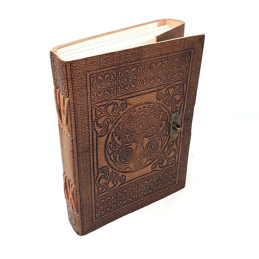 Tree of Life With Celtic Knots Leather Journal 5x7", Embossed Leather ...