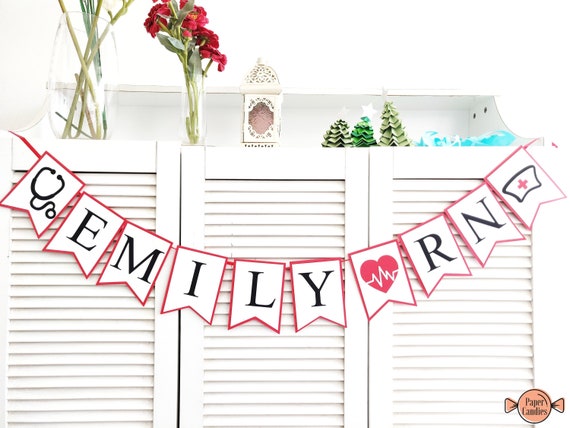 Personalized Nurse Graduation Banner Name Stethoscope Etsy
