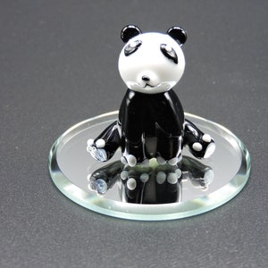 Hand Made Glass Mini Panda Bear