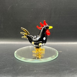 Handmade Glass Mini Rooster