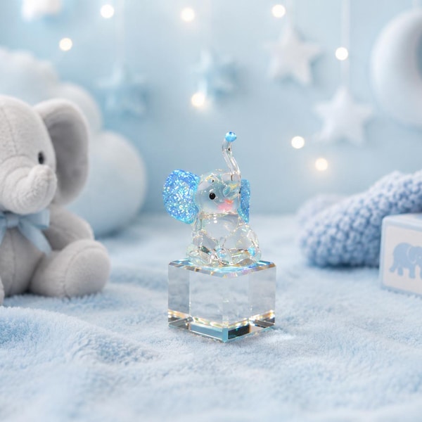 Hand-Blown Glass Elephant - Little Lucky