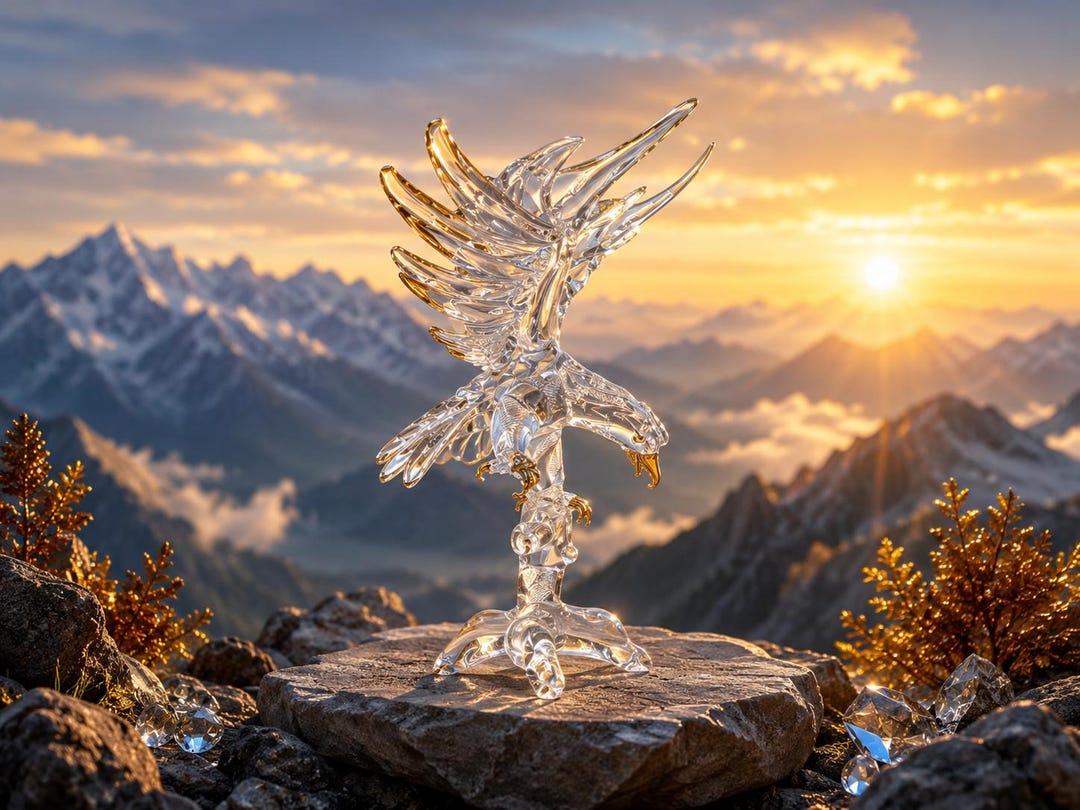 Handmade Blown Glass Eagle - American Eagle - Bald Eagle - Etsy