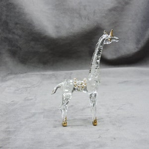 Handmade Glass Giraffe with 22K Gold Trim