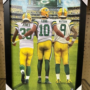 Green Bay Packers Football - 3 player Framed Print