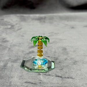 Handmade Blown Glass Mini Palm Tree