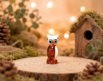 Hand Made Glass Mini Owl