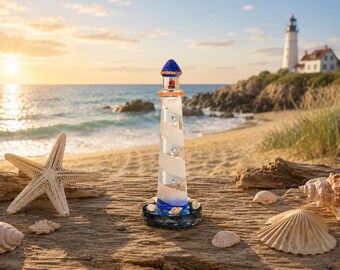 Handmade Glass Lighthouse - Beacon of Light