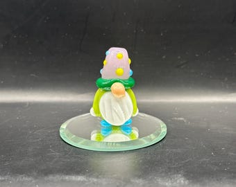 Handmade Blown Glass Mini Gnome