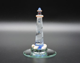 Handgefertigter Leuchtturm aus Glas
