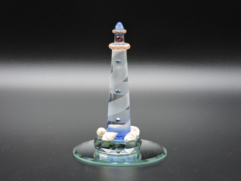 Handmade Glass Lighthouse image 1