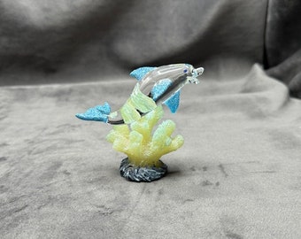 Handmade Glass Dolphin on Coral