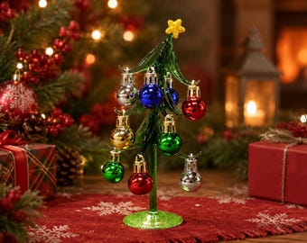 Handmade Blown Glass Christmas Tree