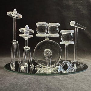 Conjunto de bateria de vidro soprado artesanal