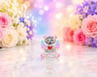 Hand Made Glass Angel Bear