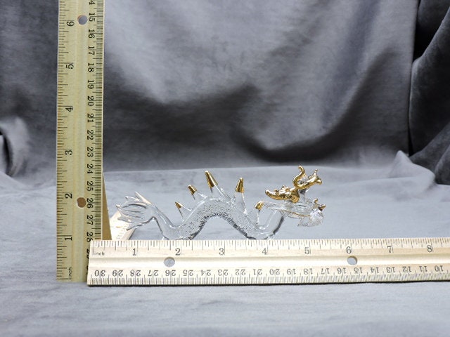 Handmade Glass Chinese Dragon With 22K Gold Trim - Etsy